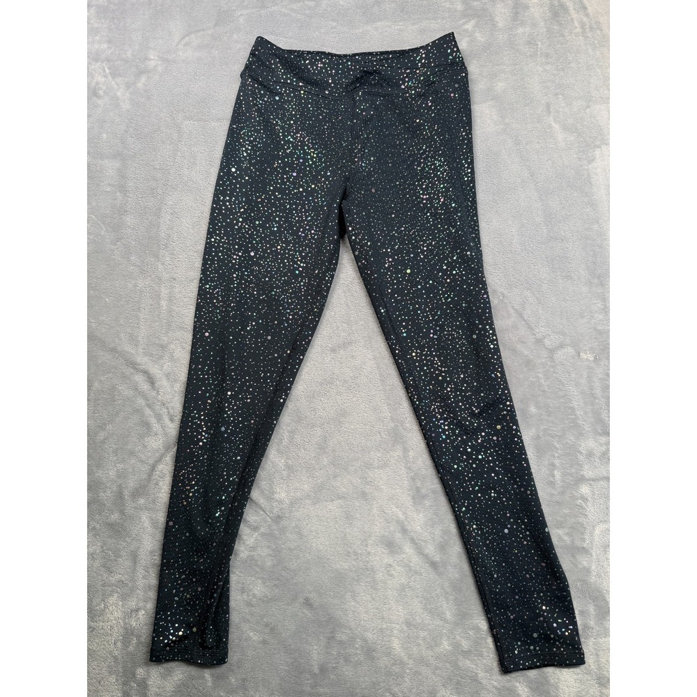 Z By Zella Legging Girls XL (14/16) Black Speckled Stretch High Waist Skinny Leg